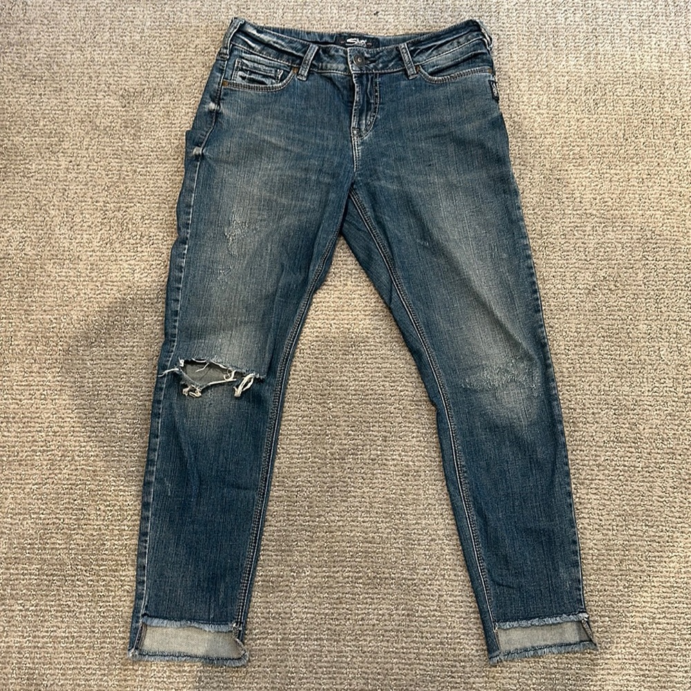 Silver jeans. Ankle skinny 29/27 calley